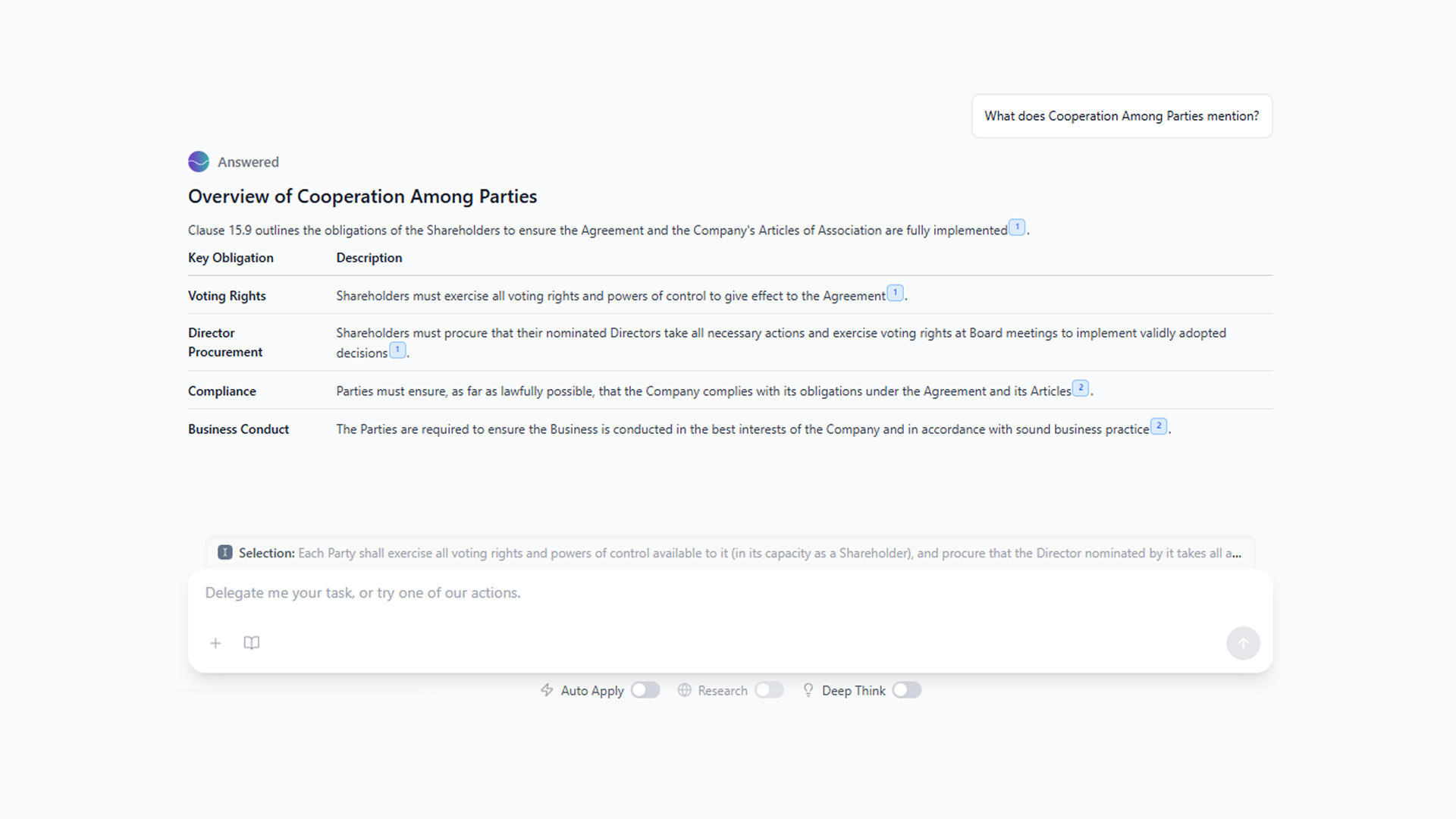 Intelligent Document Workflows with Citations